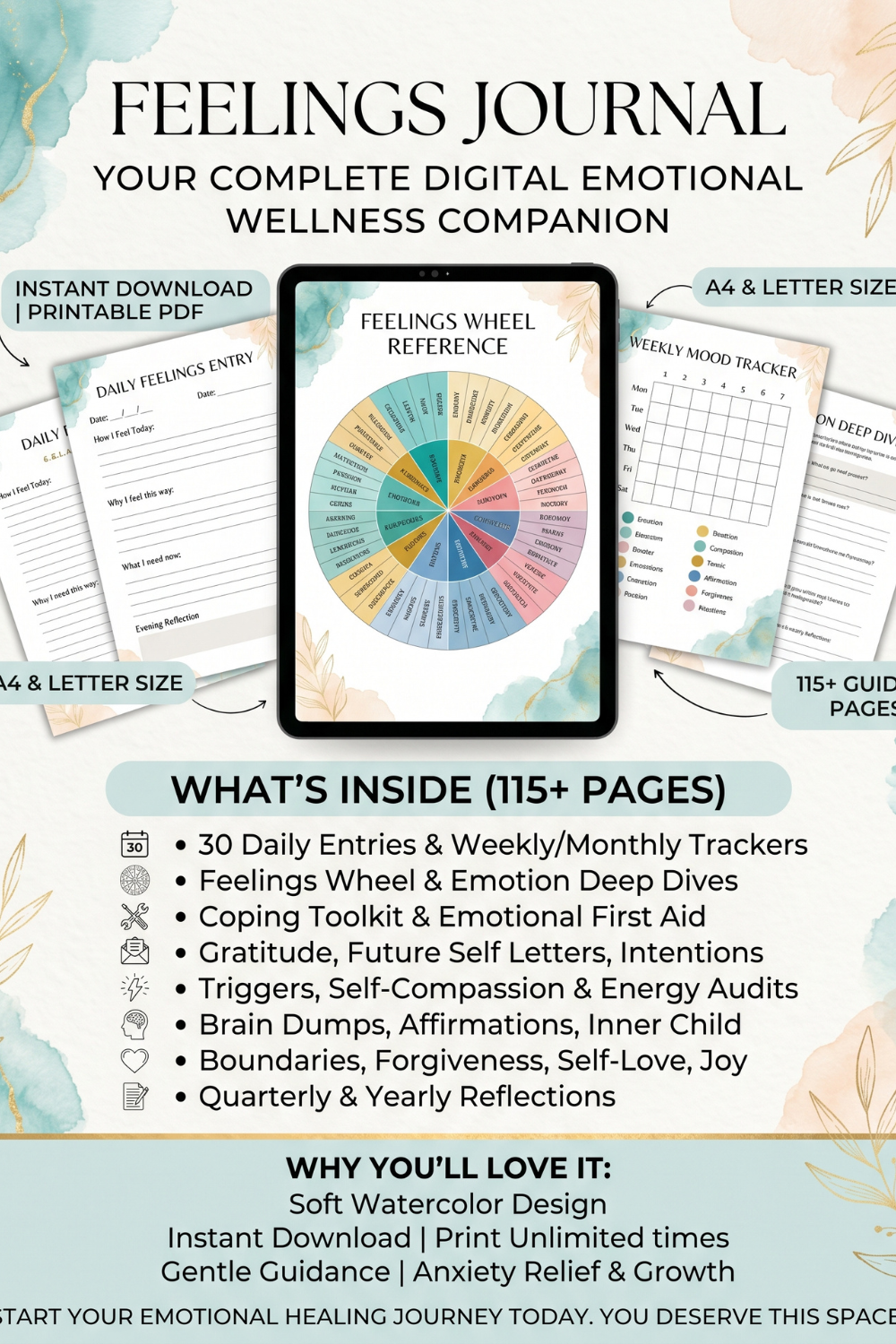 The Feelings Journal for Women: Digital Emotional Wellness Companion