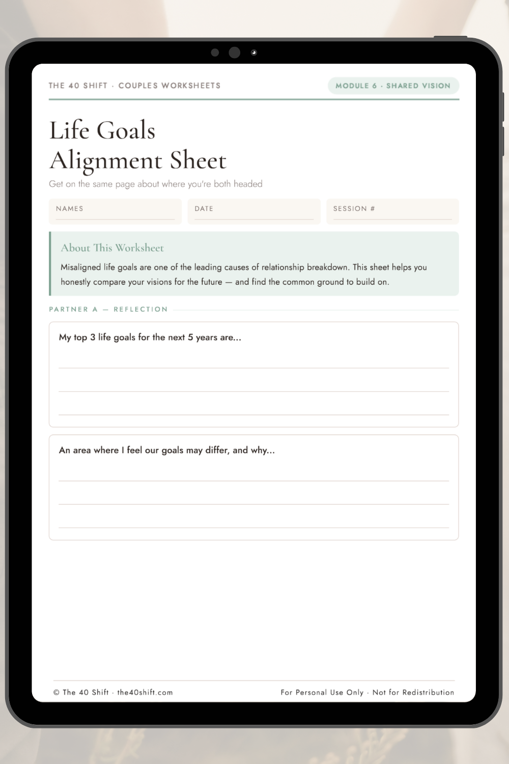 Couples Therapy Worksheets — Complete Bundle