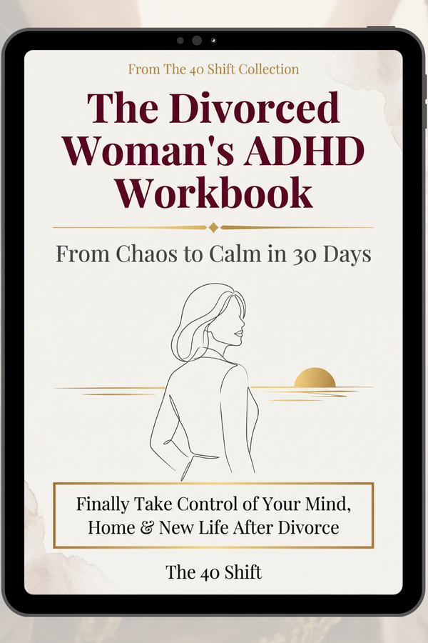 The Divorced Woman's 30-Day ADHD Reset Workbook: From Chaos to Calm After 40