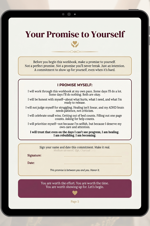The Divorced Woman's 30-Day ADHD Reset Workbook: From Chaos to Calm After 40