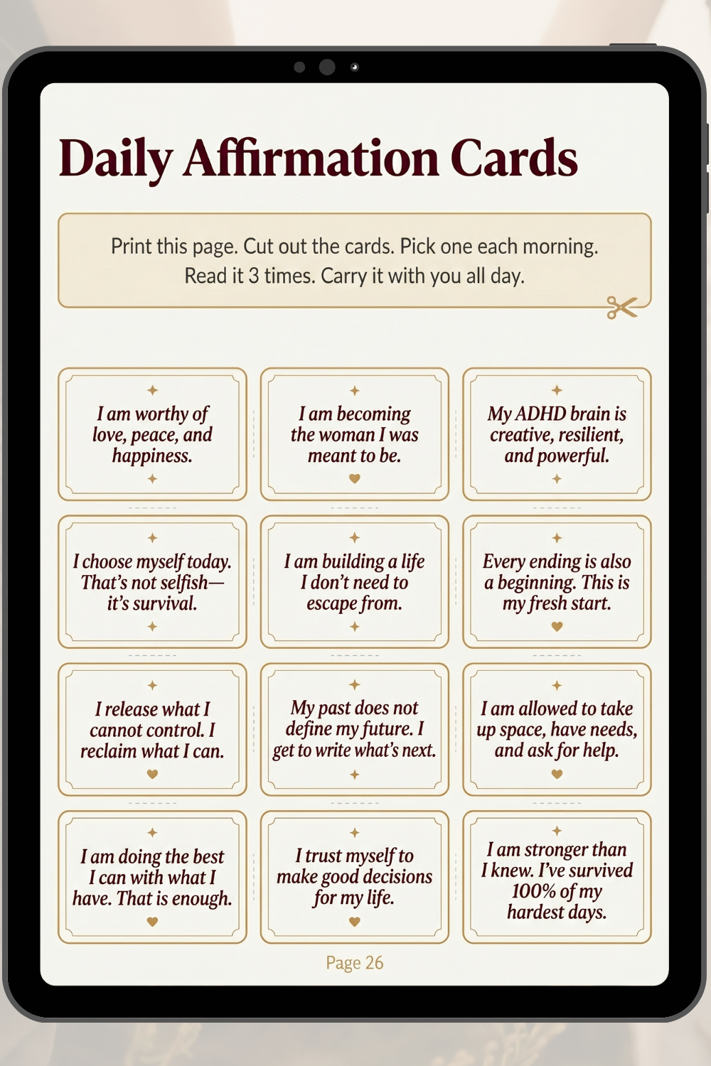 The Divorced Woman's 30-Day ADHD Reset Workbook: From Chaos to Calm After 40