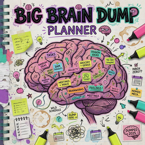 ADHD Brain Dump Printable + Thought Organizer (Instant Digital Download)