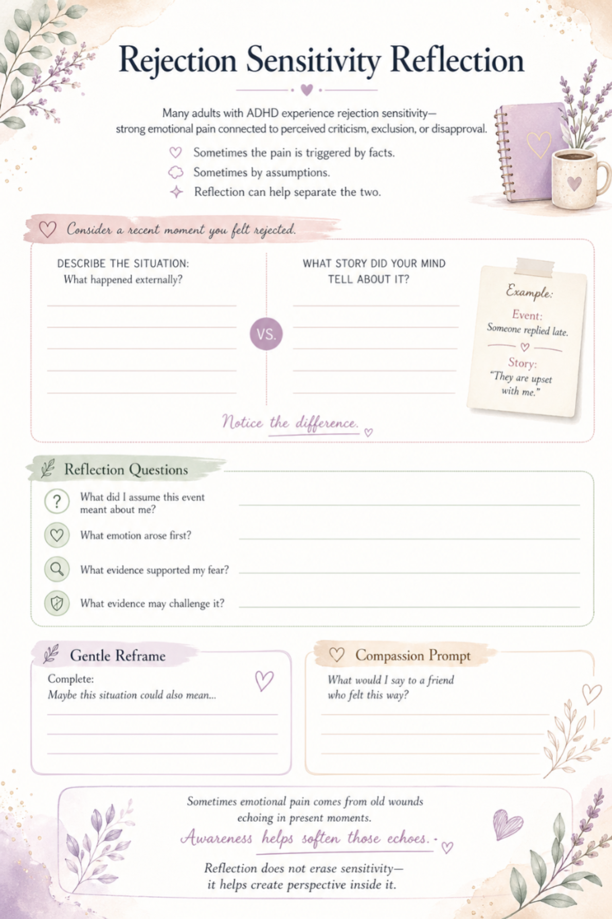 ADHD Executive Function Planner for Adults | Dopamine Menu, Brain Dump & Focus Pages