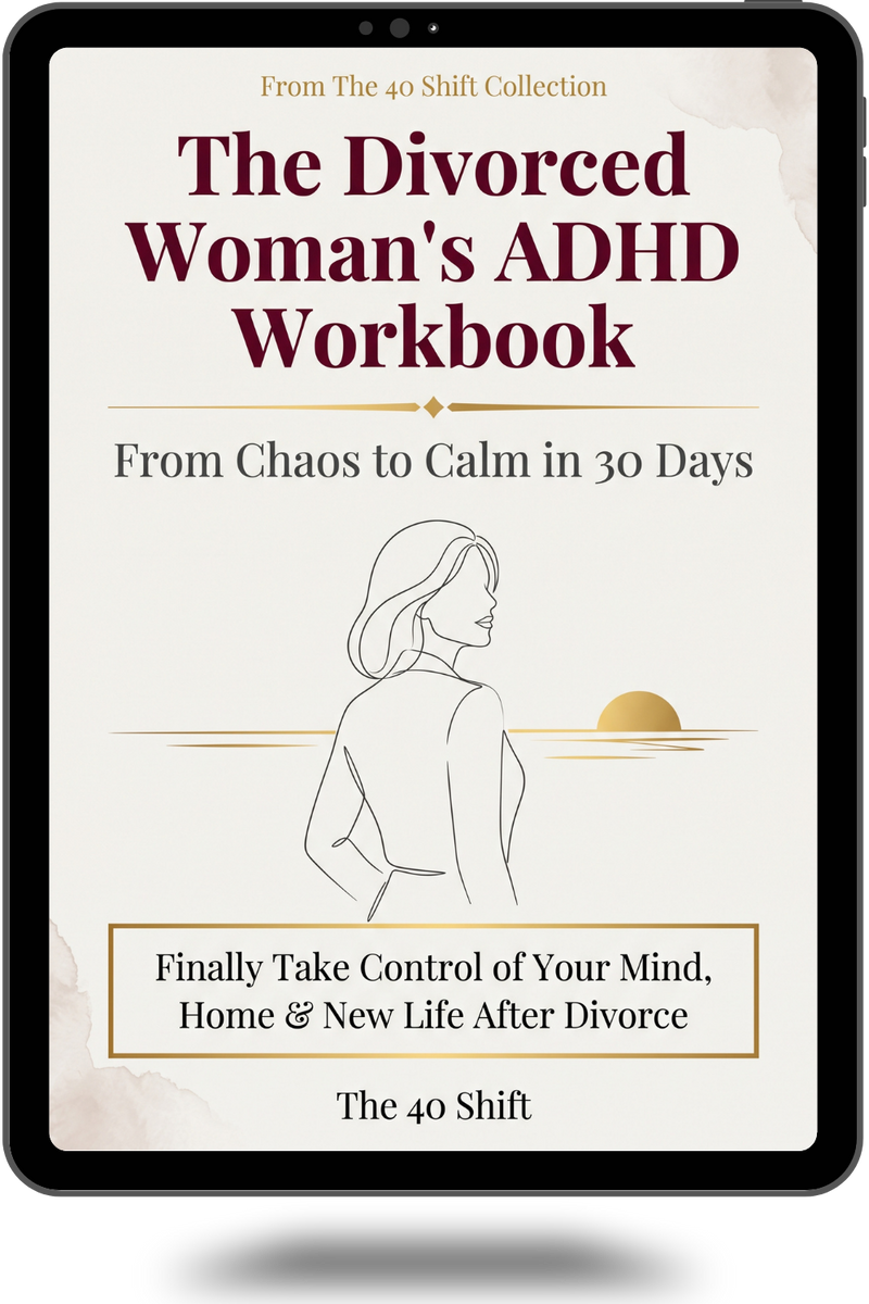 The Divorced Woman's 30-Day ADHD Reset Workbook: From Chaos to Calm After 40